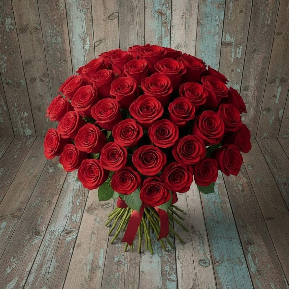 Букет 55 Красных роз Фридом в Сокольниково