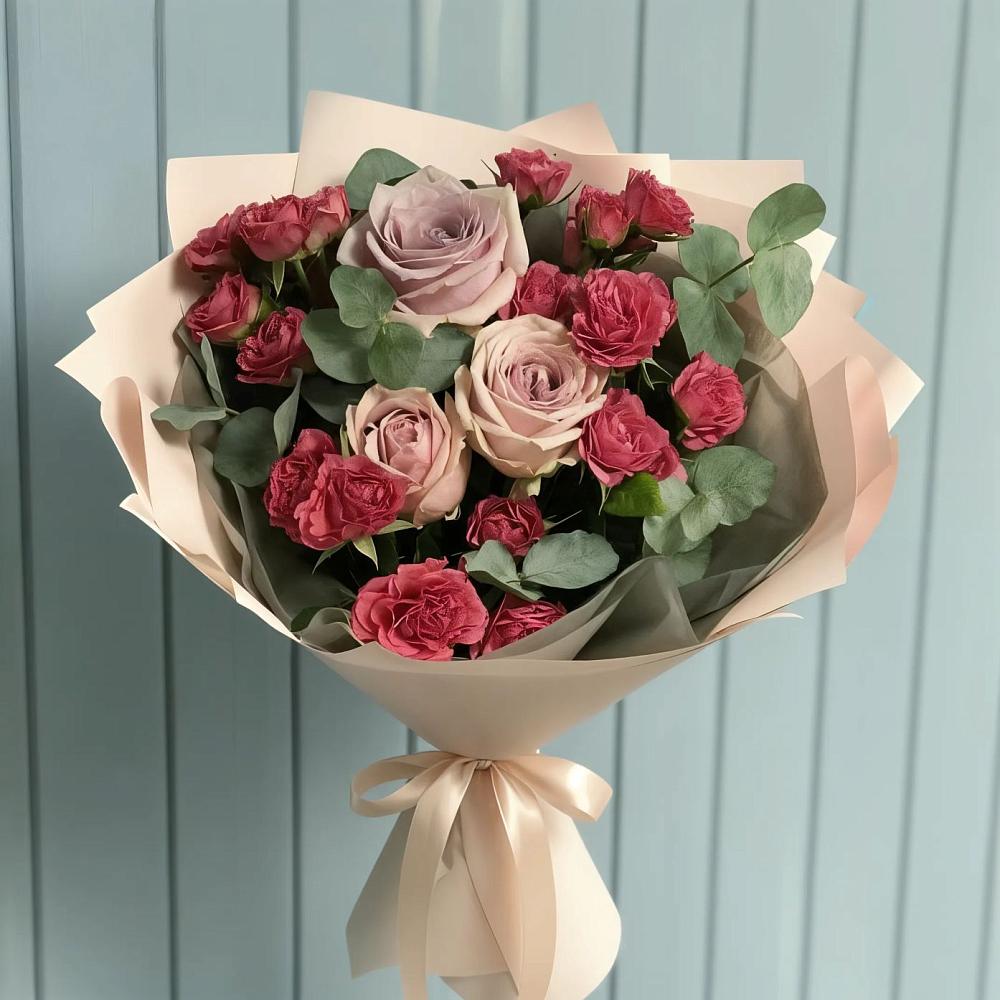 Букет цветов из: Гвоздики и Розы в Сокольниково