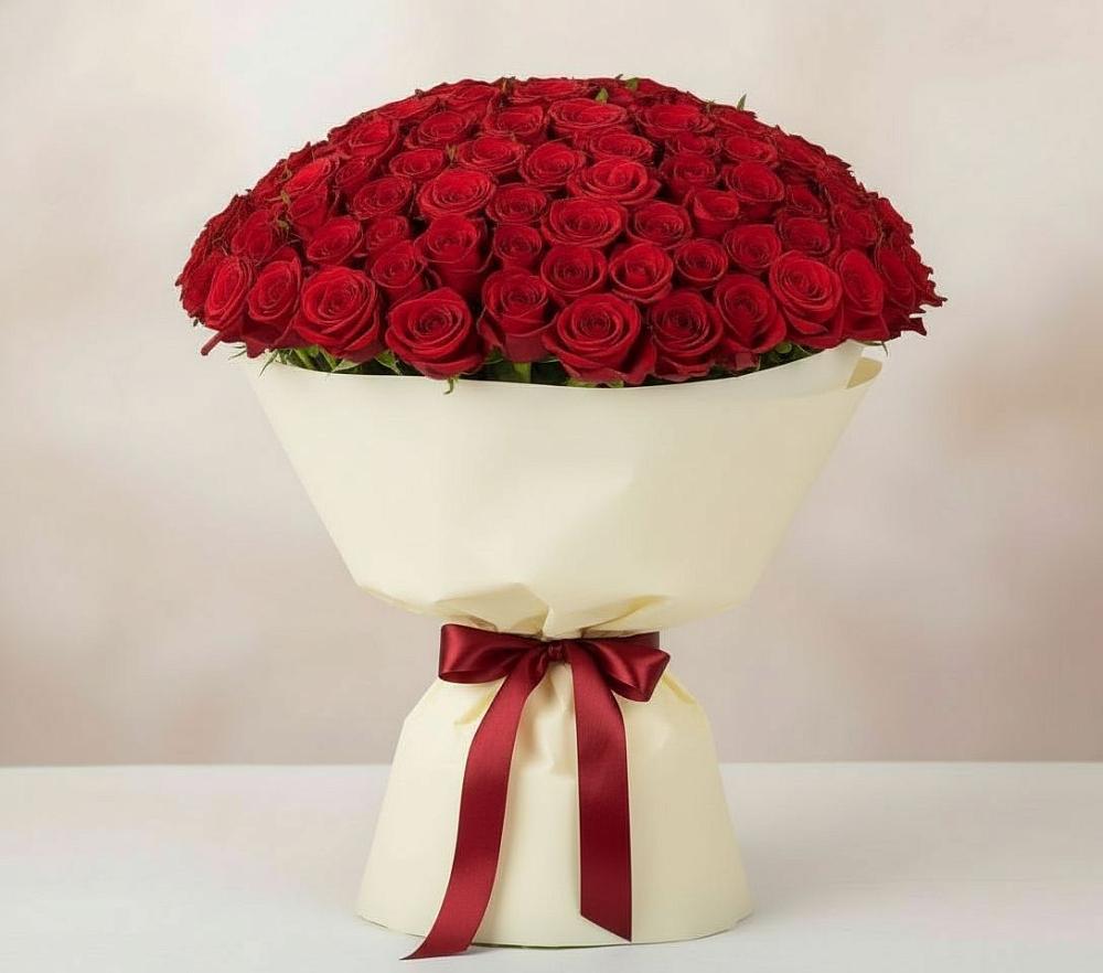 Букет 101 Красная роза Милано в Сокольниково