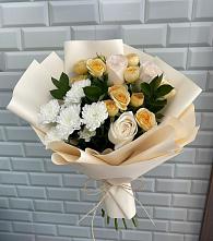 Букет цветов из:  Розы и Хризантемы в Сокольниково