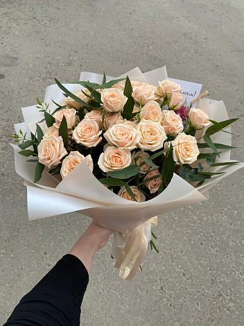 Букет Кремовые розы Латте в Сокольниково