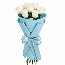 Букет 7 белых роз Проуд в Сокольниково