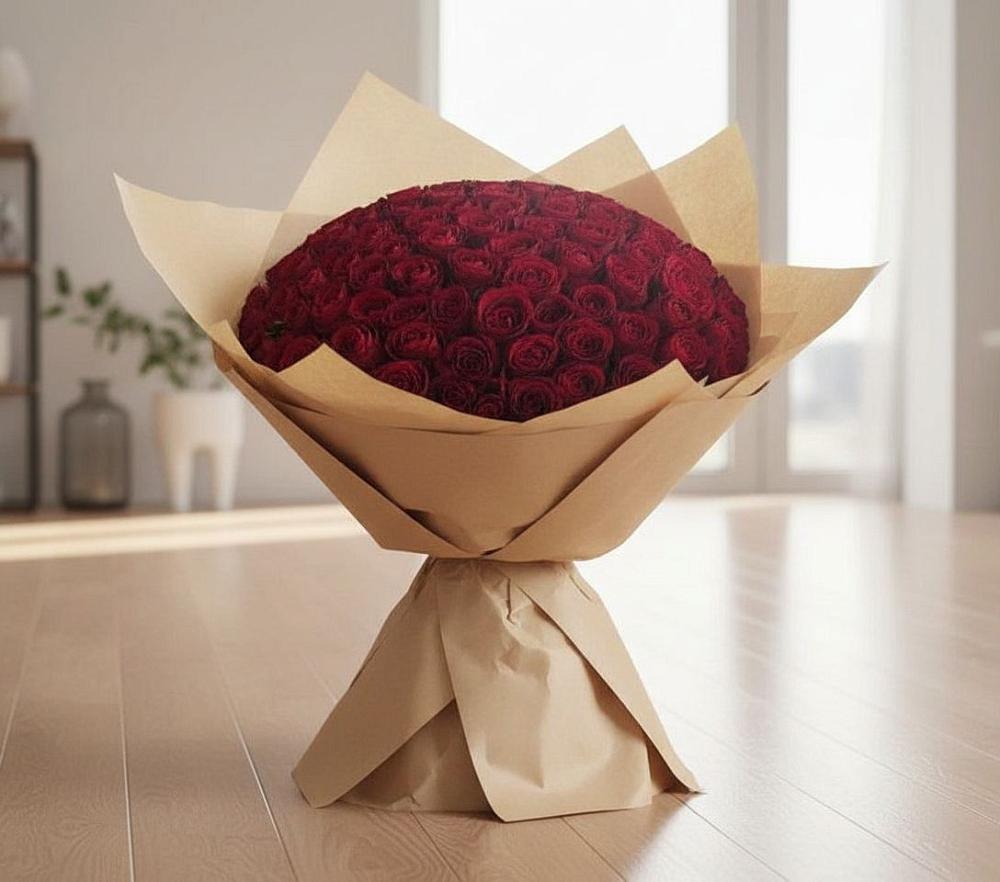 Букет 101 Красная роза в Сокольниково