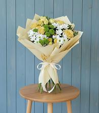 Букет цветов из:  Хризантемы и Розы в Сокольниково