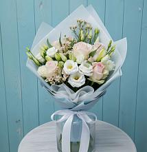 Букет цветов из:  Розы и Лизиантусы в Сокольниково