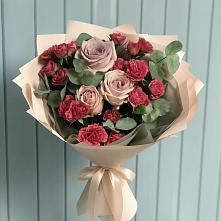 Букет цветов из:  Гвоздики и Розы #REPLACE_PRED# Сокольниково