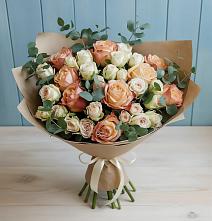 Букет цветов из:  Альстромерии и Розы в Сокольниково